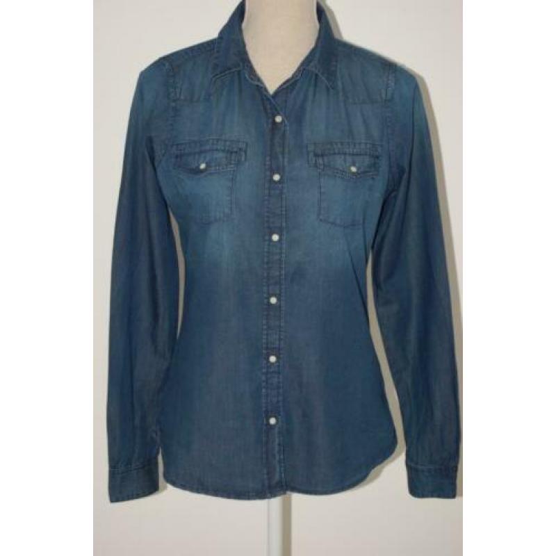 ANTI BLUE jeans, spijker blouse, blauw, Mt. S