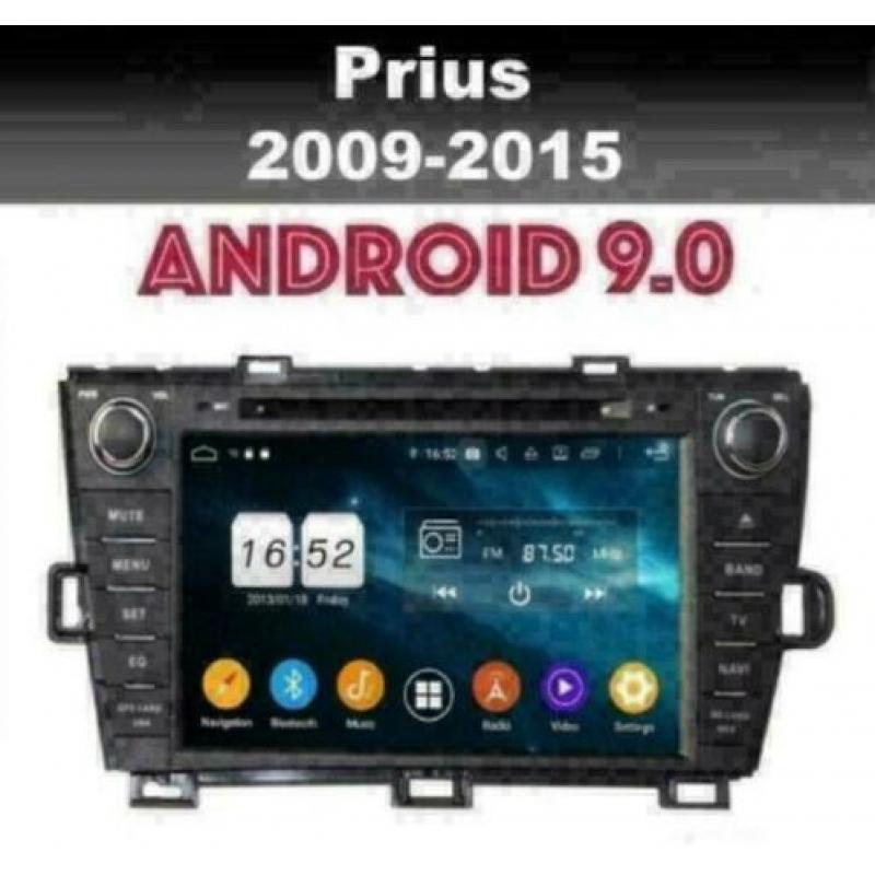 Toyota Prius android 9.0 wifi dvd radio navigatie carkit dab