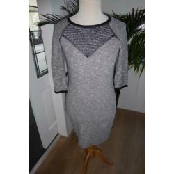 Maison Scotch jurk, zwart/wit, maat 2