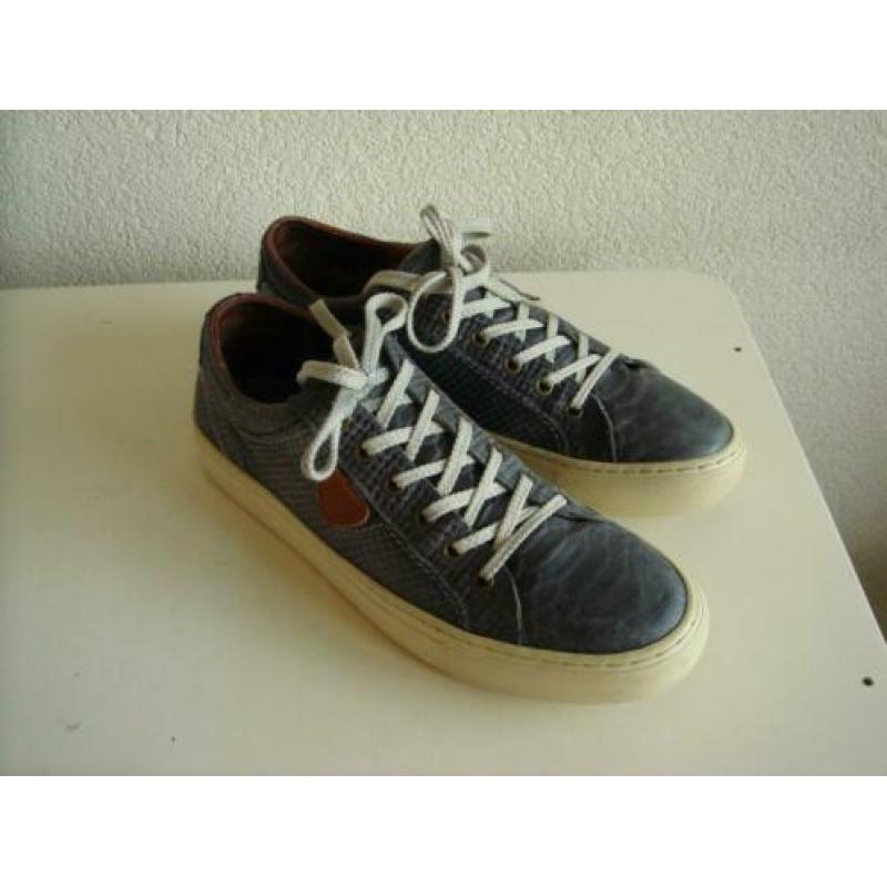 McGREGOR herensneakers, maat 42, grijs leder met print (4)