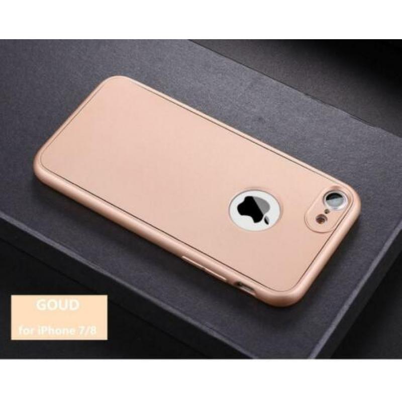 360° Frosting TPU hoesje Set voor iPhone 8/7 _ Goud