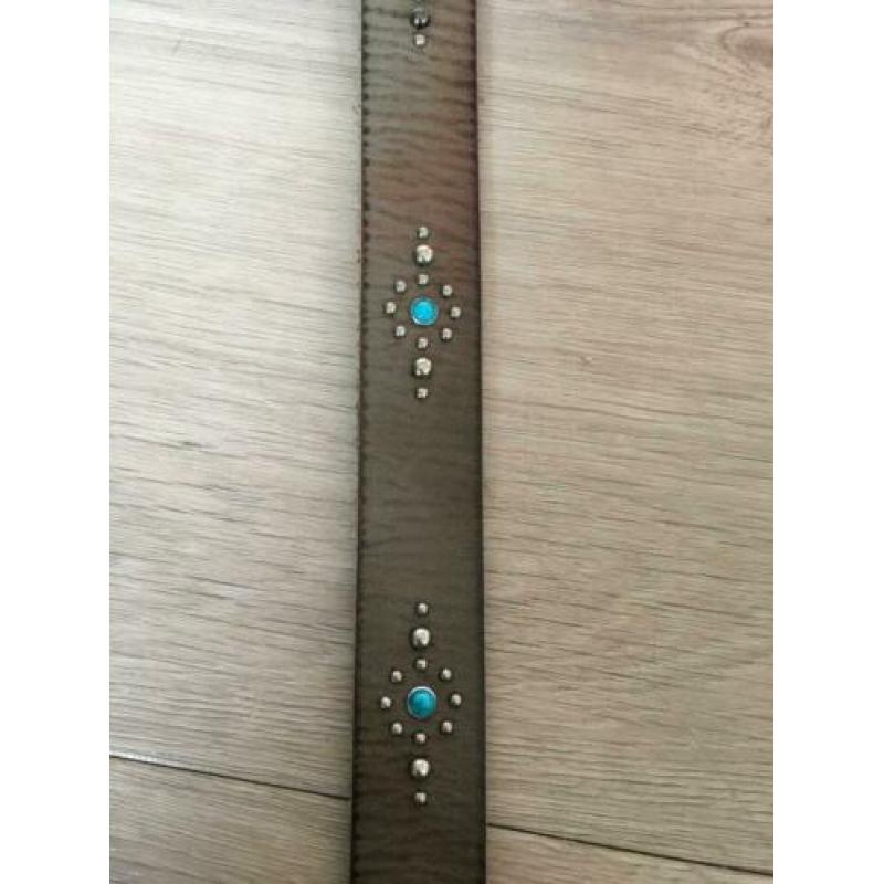 COWBOY BELT echt leren riem, 55 cm NIEUW mt 110 - 128 WR