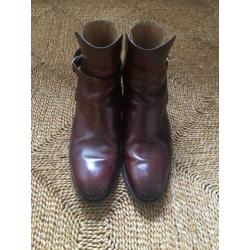 Marvin & Co leren enkellaarsjes boots chelsea cognac 46