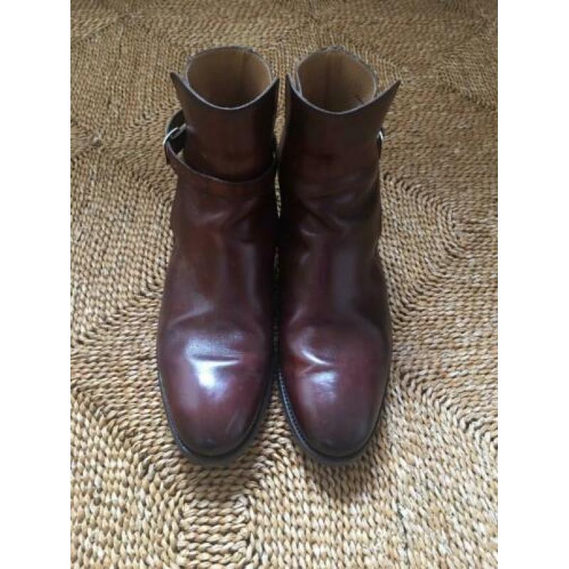 Marvin & Co leren enkellaarsjes boots chelsea cognac 46