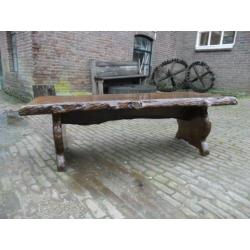 stoere boomstam salontafel 170 cm lang robuust