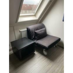 Slaapfauteuil/slaapbank/logeerbed plus hoogslaper Ikea