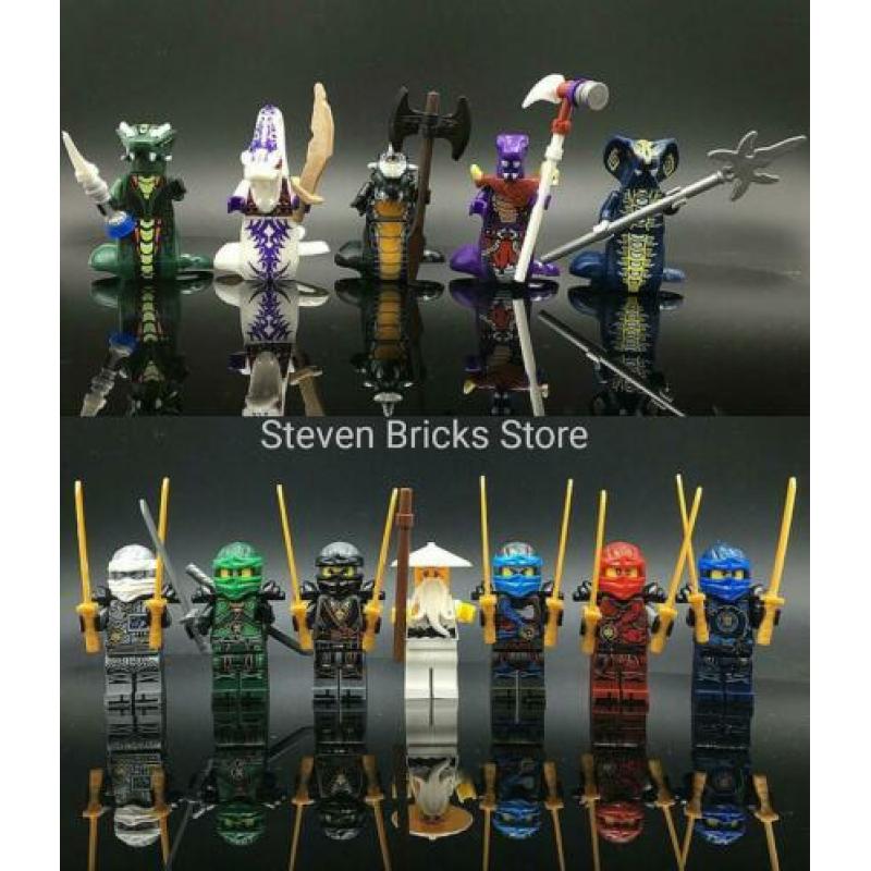 Nieuw! 24 Ninjago Poppetjes Voor €13,50! Custom Lego