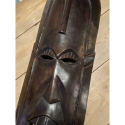 Antieke retro Afrikaans masker wandversiering hout