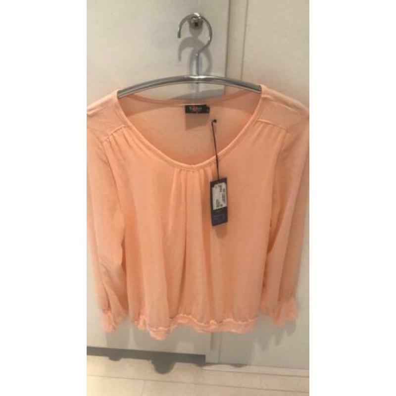 Enjoy blouse licht zalm tint maat 38/medium nieuw