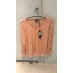 Enjoy blouse licht zalm tint maat 38/medium nieuw