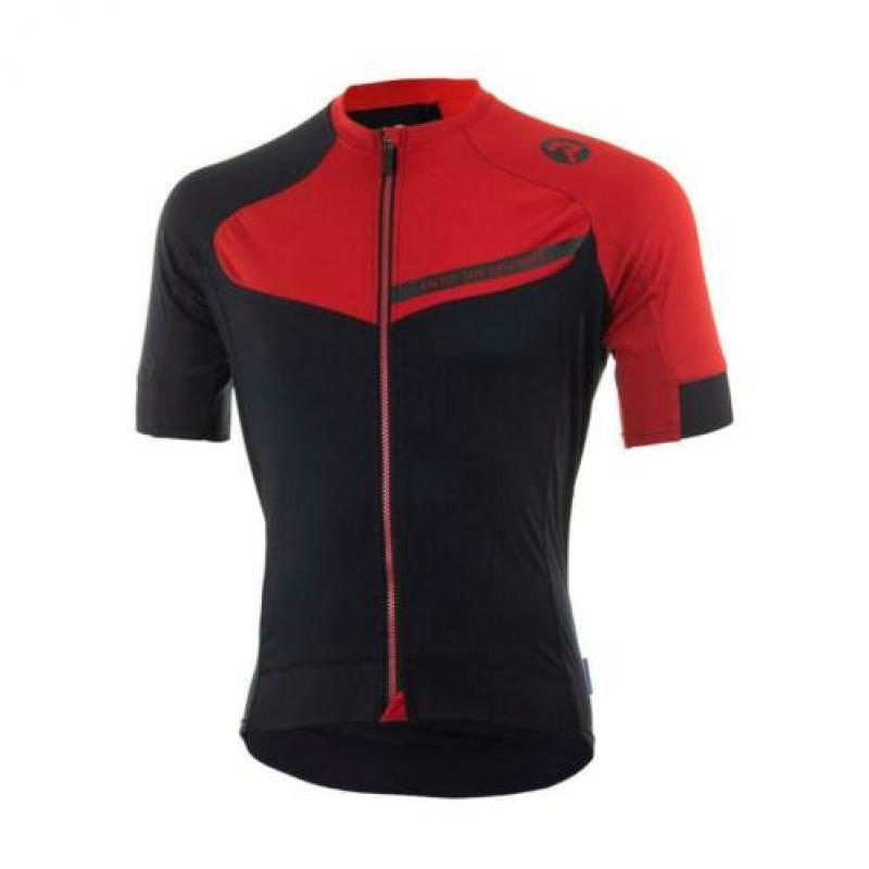 Fietsshirt Rogelli Contento zwart/rood race pasvorm