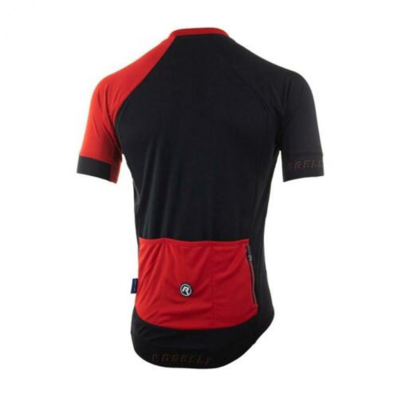 Fietsshirt Rogelli Contento zwart/rood race pasvorm