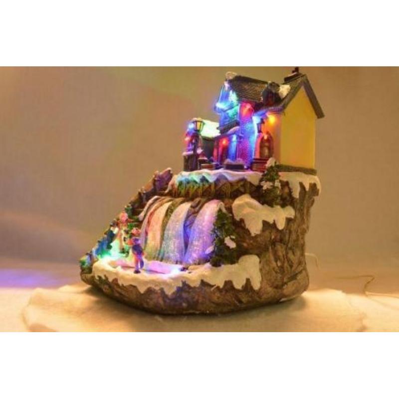 Lumineo Kerstdorp Tafereel met Waterval