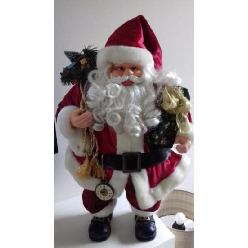 Grote vintage staande decoratie kerstman