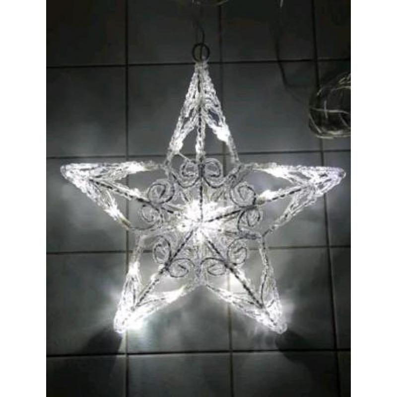 Verlichte acryl kerstster 40 cm voor binnen en buiten